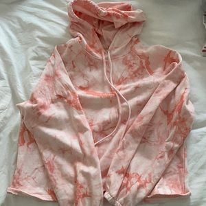 Lush Vici Dolls tie Dye cropped hoodie